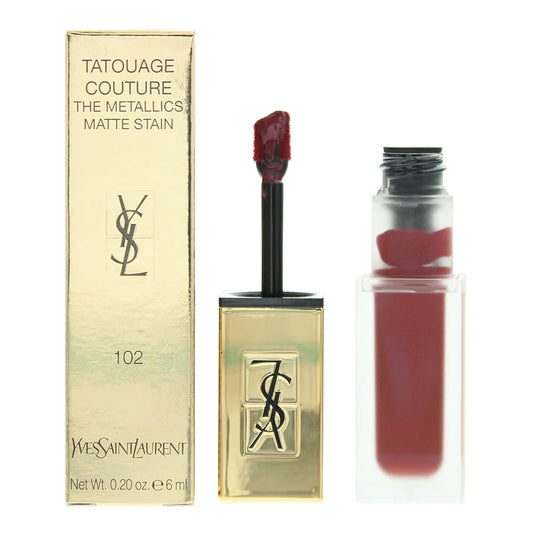 YSL Tatouage Couture The Metallics Matte Stain 6ml – Long-Wear Matte Lip Stain