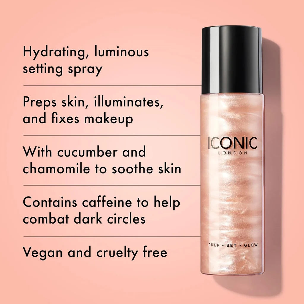 Iconic London Prep-Set-Glow Hydrating Glowy Setting Spray 120ml