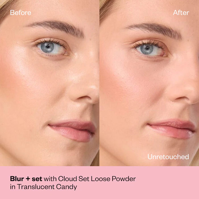 Kosas Brighten + Blur Set – Setting Powder & Wet Lip Oil Makeup Set