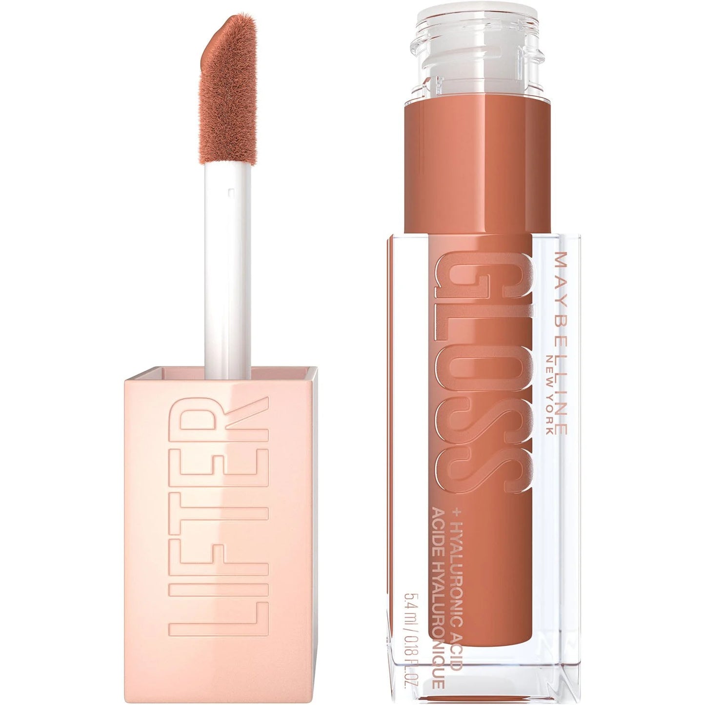 Maybelline Lifter Gloss with Hyaluronic Acid – Hydrating Lip Gloss for Fuller, Shiny Lips