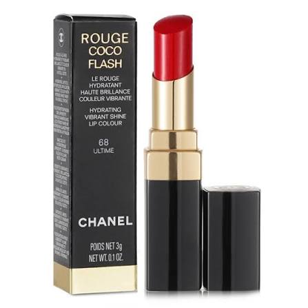 CHANEL Rouge Coco Flash Lipstick 68 Ultime – Hydrating Vibrant Shine Lip Colour