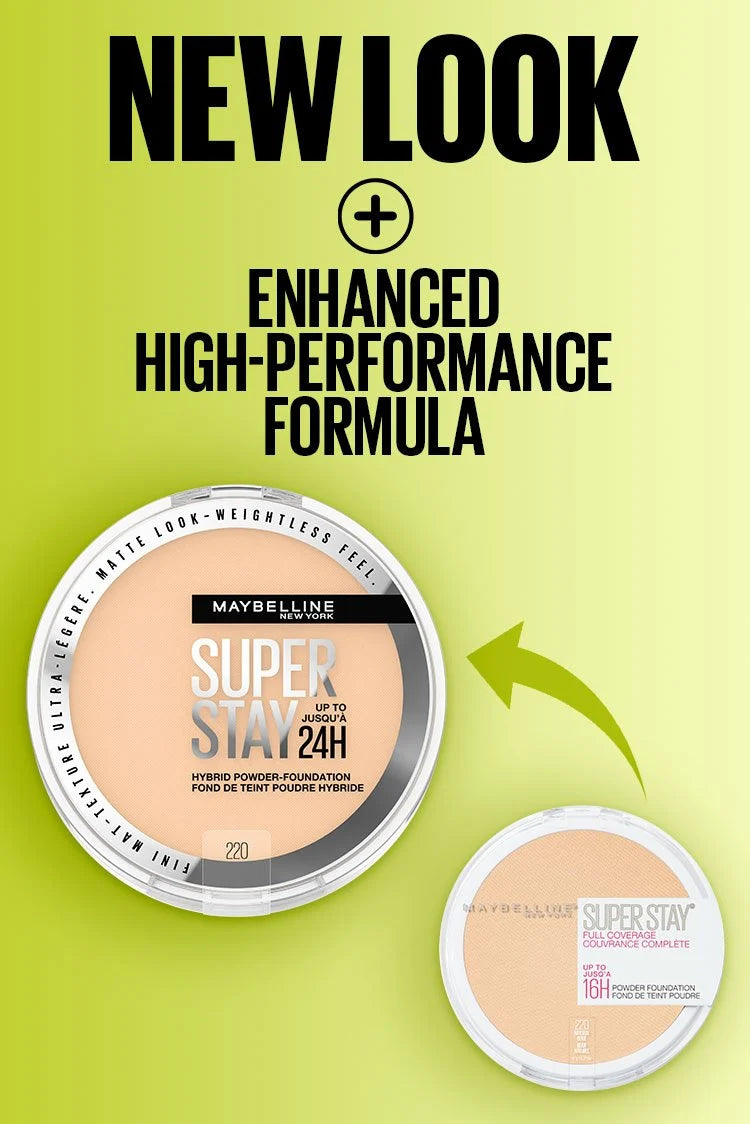 Maybelline Super Stay 24HR Hybrid Powder Foundation – Lightweight Matte Finish