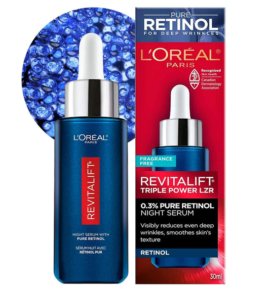 L'Oréal Paris Revitalift 0.3% Pure Retinol Night Serum | Fragrance-Free Anti-Wrinkle Face Serum