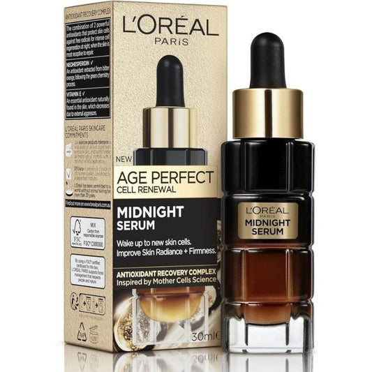 L'Oréal Paris Age Perfect Cell Renewal Midnight Serum 30ml | Anti-Aging Face Serum for Radiant Skin