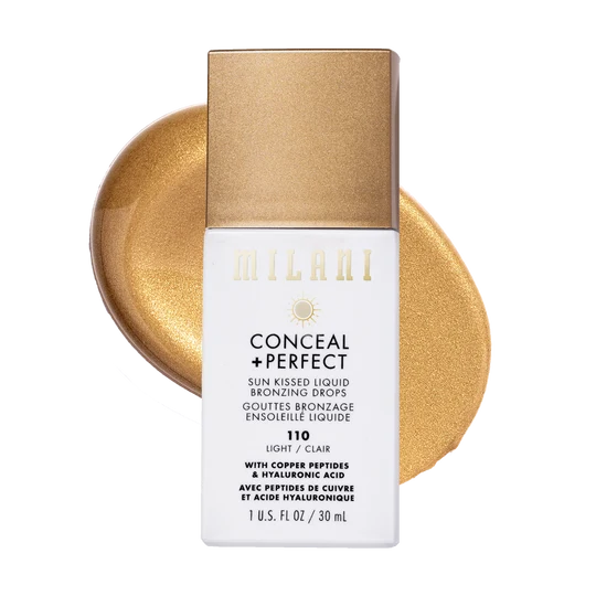 Milani Conceal + Perfect Sun Kissed Liquid Bronzing Drops - Shade 120 Medium (1 Fl Oz / 30ml)