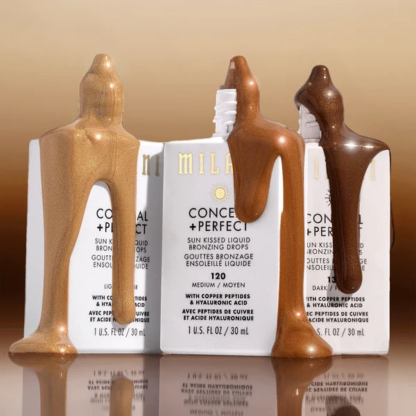 Milani Conceal + Perfect Sun Kissed Liquid Bronzing Drops - Shade 120 Medium (1 Fl Oz / 30ml)