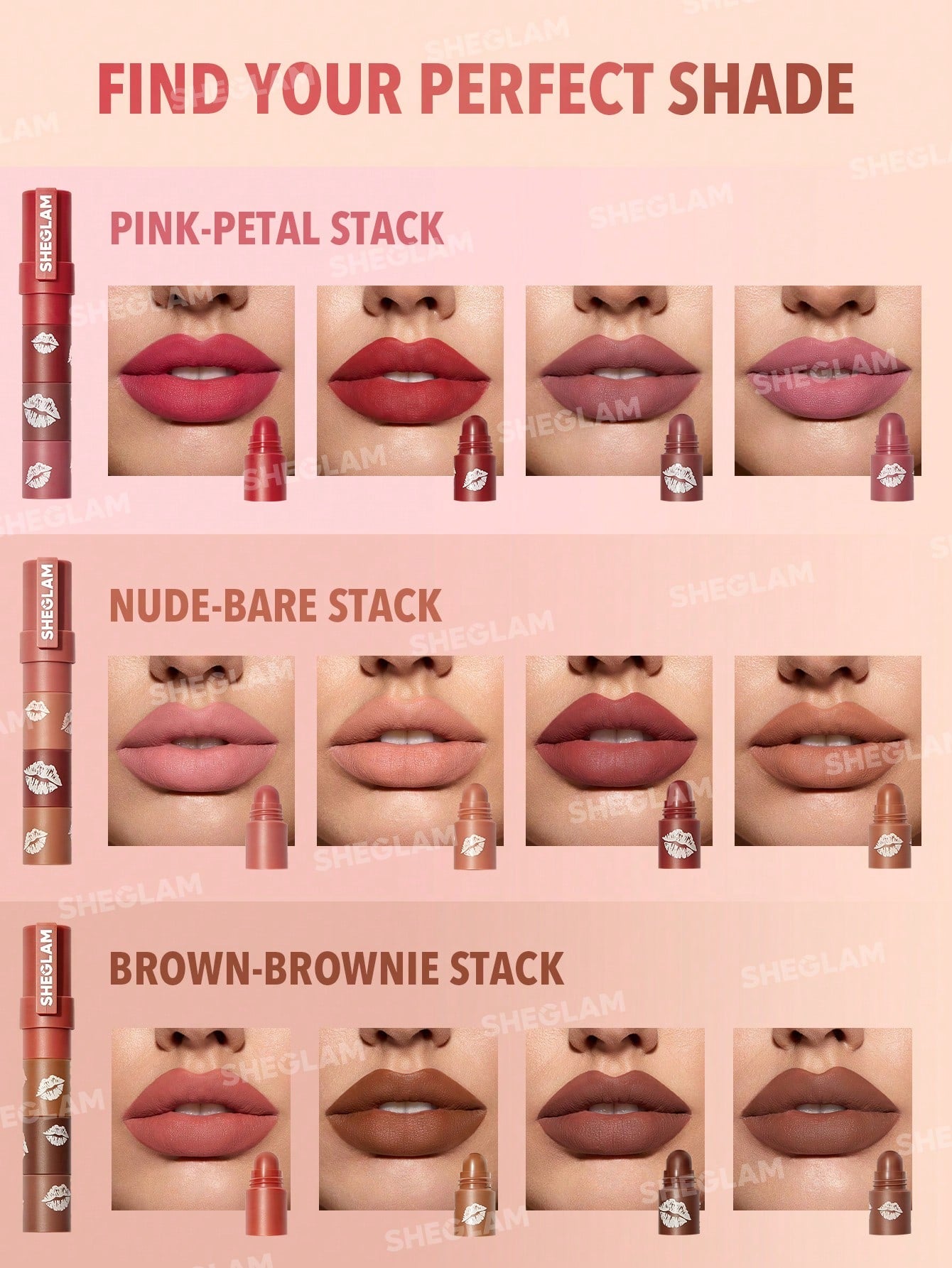 SHEGLAM Mega Lip Stacks – Long Lasting Lip Color