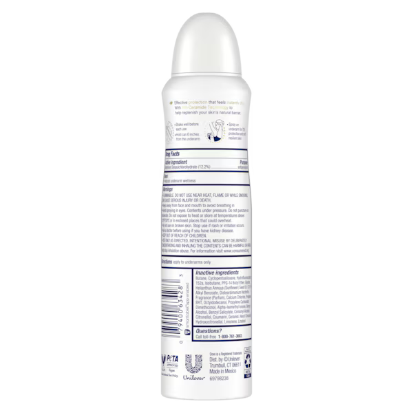 Dove Advanced Care Dry Spray Antiperspirant - Invisible Sheer Fresh (3.8 oz / 107g)