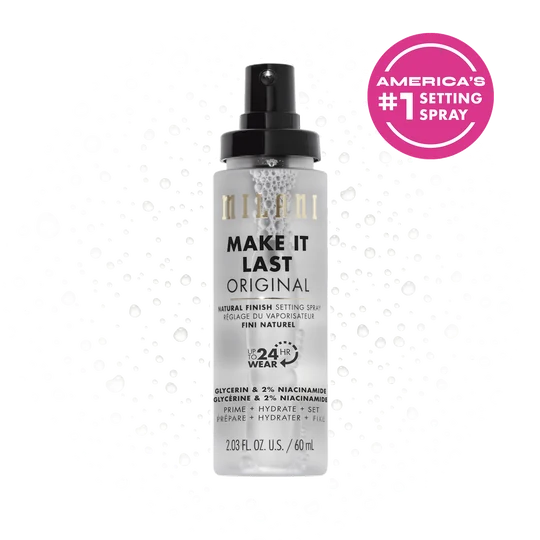 Milani Make It Last Original Natural Finish Setting Spray - Glycerin & 2% Niacinamide (2.03 Fl Oz / 60ml)