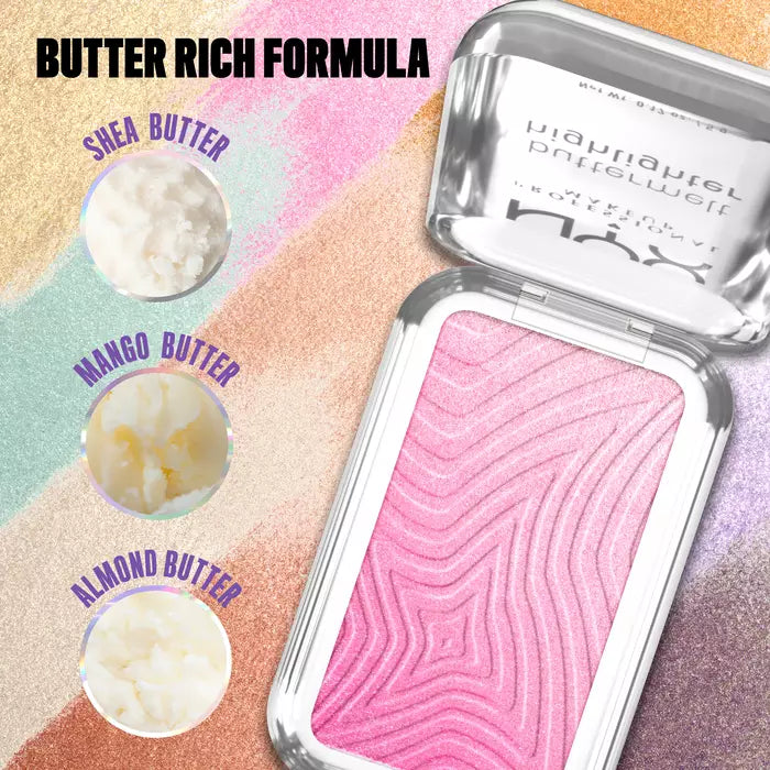 NYX Professional Makeup Buttermelt Highlighter – Shimmering Powder Face Highlighter