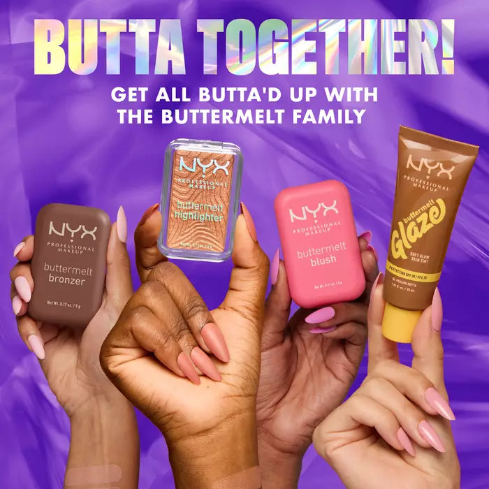 NYX Professional Makeup Buttermelt Highlighter – Shimmering Powder Face Highlighter