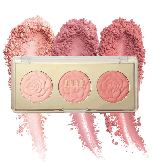 Milani Rose Blush Trio Palette - Flowers of Romance Multi-Shade Face Palette