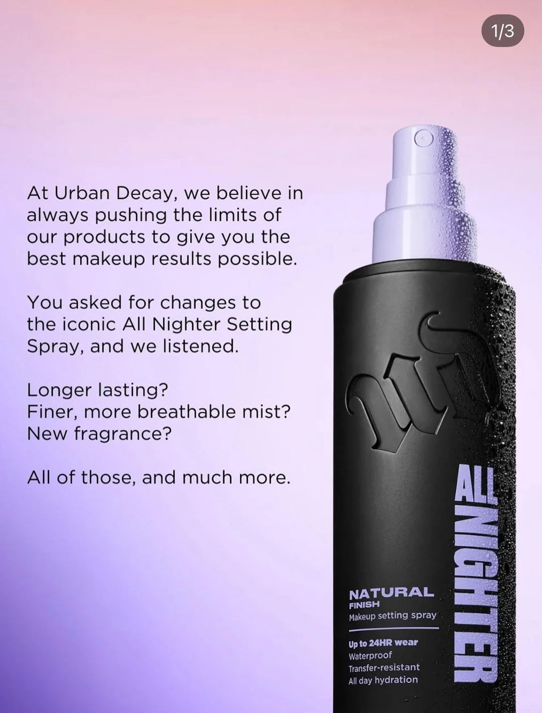 Urban Decay All Nighter Makeup Setting Spray – Long-Lasting Setting Spray