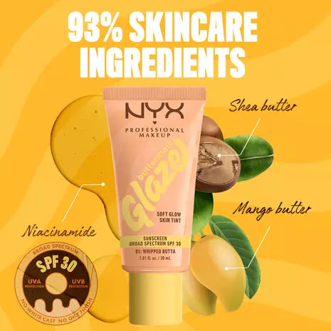 NYX Professional Makeup Bare With Me Blur Tint Foundation with SPF 30 – Whipped Butta