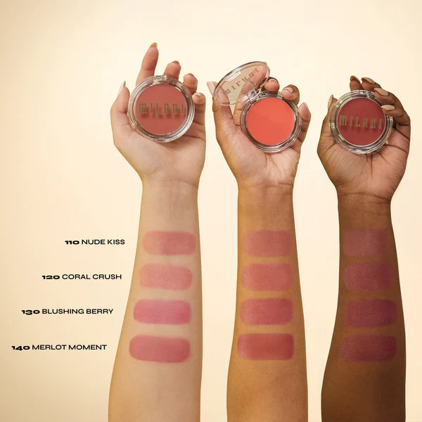 Milani Cheek Kiss Cream Blush - Hydrating Cheek and Lip Tint (0.21 oz / 6g)