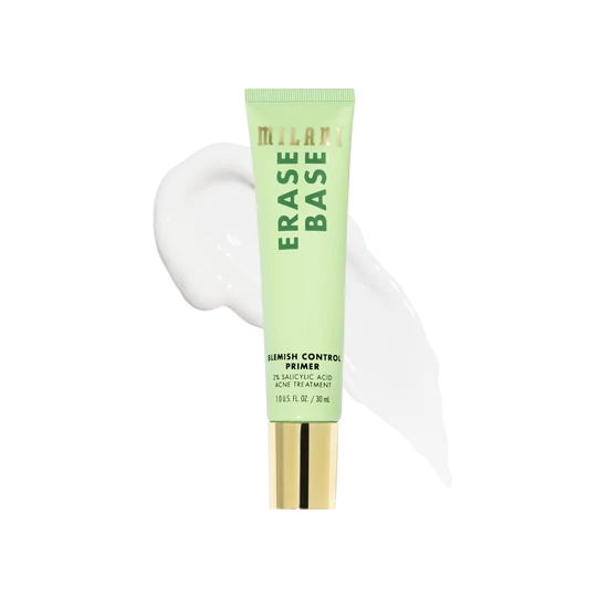 Milani Erase Base Blemish Control Primer - 2% Salicylic Acid Acne Treatment (1 Fl Oz / 30ml)