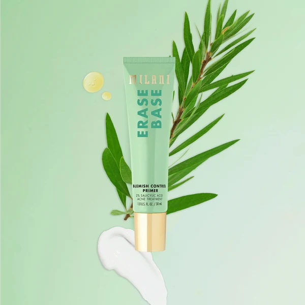 Milani Erase Base Blemish Control Primer - 2% Salicylic Acid Acne Treatment (1 Fl Oz / 30ml)
