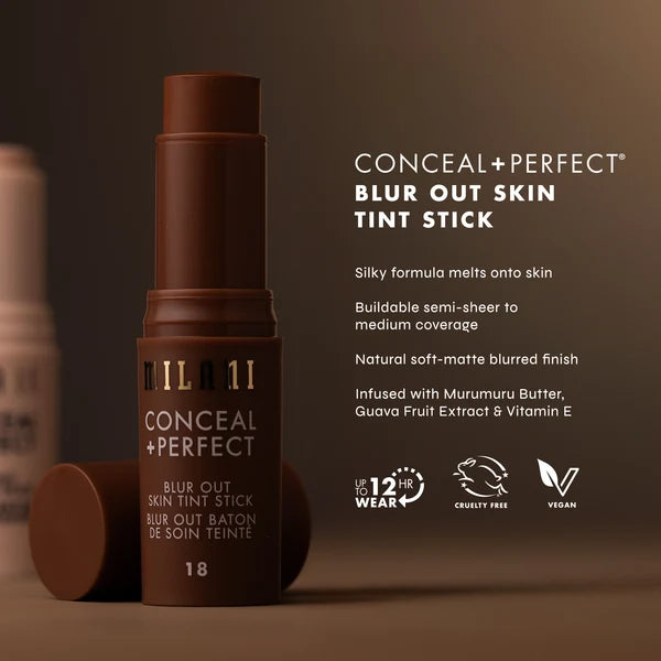 Milani Conceal + Perfect Blur Out Skin Tint Stick - Blurring Face Foundation Balm