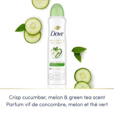 Dove Advanced Care Dry Spray Antiperspirant - Cool Essentials Cucumber & Green Tea (3.8 oz / 107g)
