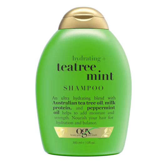 OGX Hydrating + Tea Tree Mint Shampoo 385ml – Moisturizing & Nourishing Shampoo