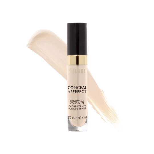 Milani Conceal + Perfect Longwear Concealer - Full Coverage Liquid Face Concealer (0.17 Fl Oz / 5ml)