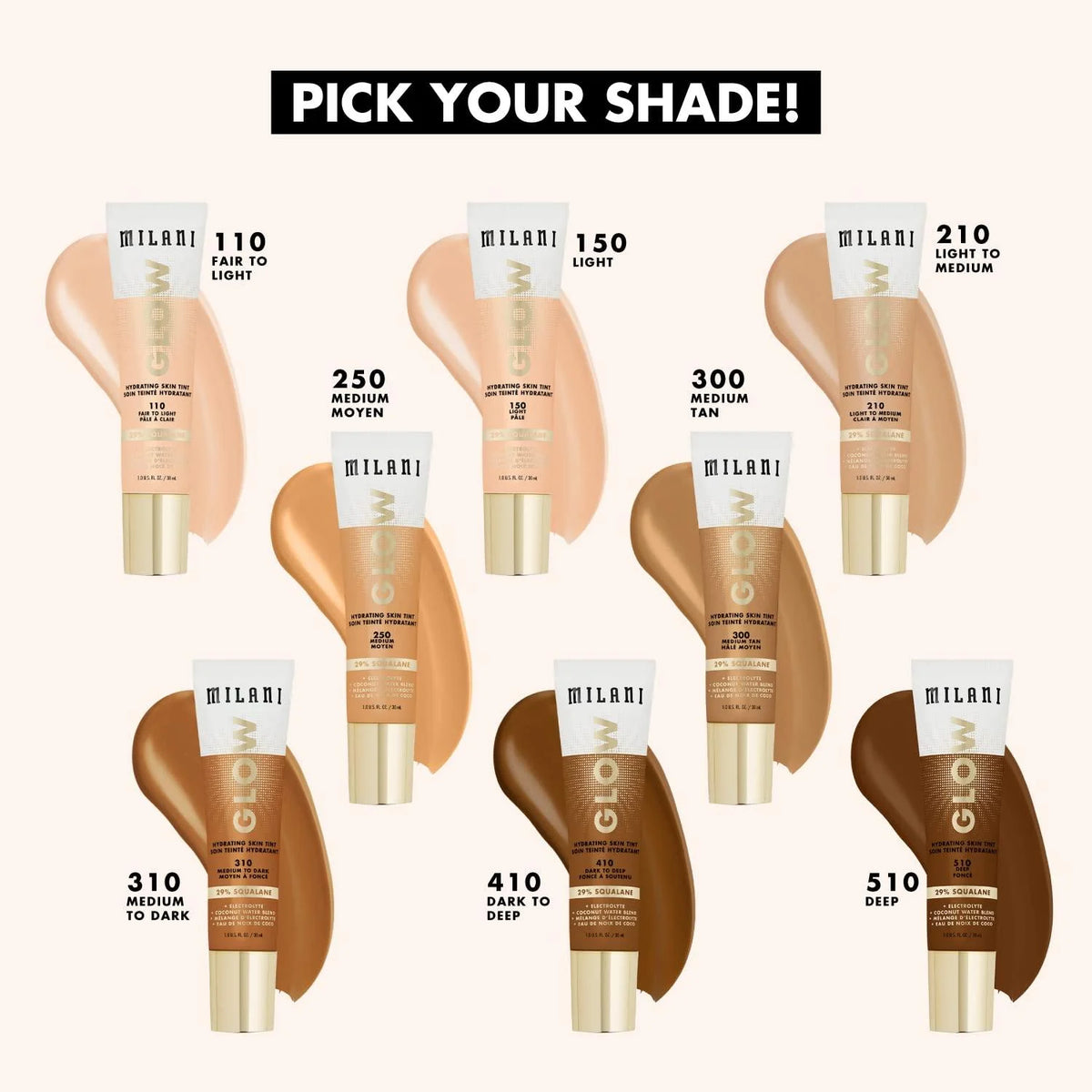 Milani Glow Hydrating Skin Tint - Luminous Face Moisturizer Balm (1 Fl Oz / 30ml)