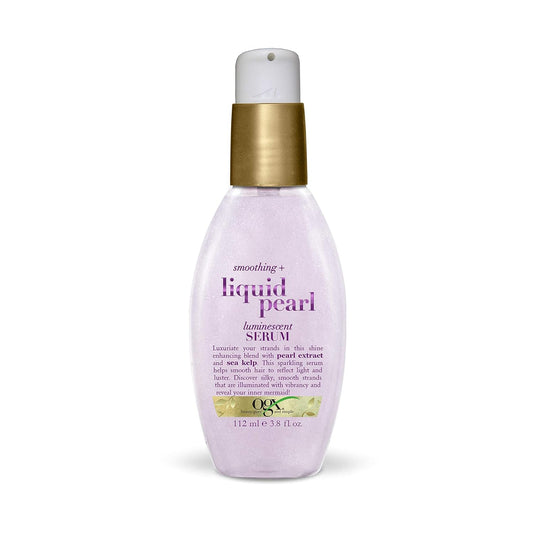 OGX Smoothing + Liquid Pearl Luminous Serum 112ml – Shine Enhancing Hair Serum