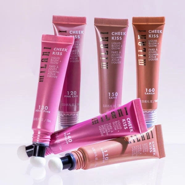 Milani Cheek Kiss Liquid Blush + Glow - Illuminating Cheek Tint with Cushion Applicator (0.33 Fl Oz / 10ml)