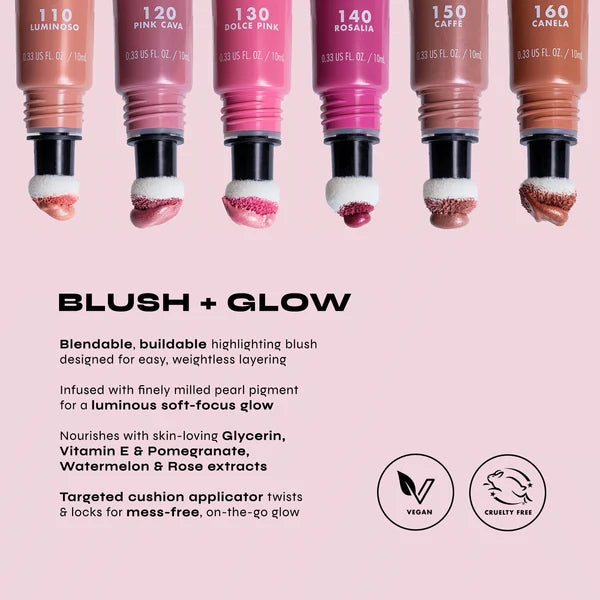 Milani Cheek Kiss Liquid Blush + Glow - Illuminating Cheek Tint with Cushion Applicator (0.33 Fl Oz / 10ml)