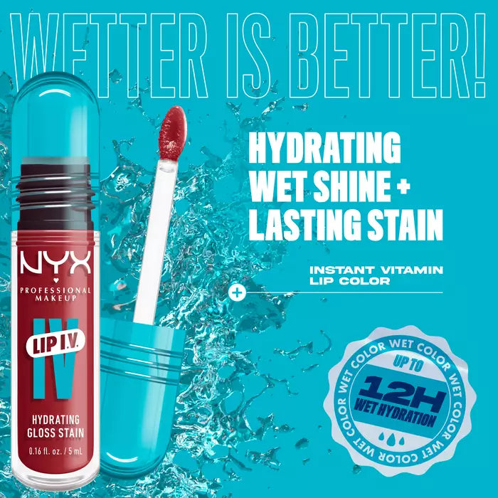 NYX Professional Makeup Lip IV Hydrating Gloss Stain Vitamin Infused Lip Tint