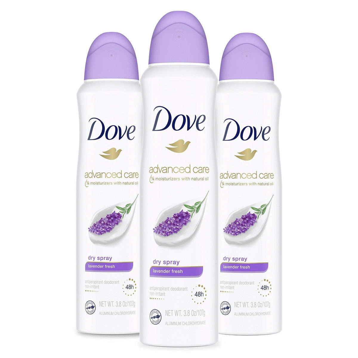Dove Advanced Care Dry Spray Antiperspirant - Lavender Fresh (3.8 oz / 107g)