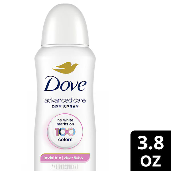Dove Advanced Care Dry Spray Antiperspirant - Invisible Clear Finish (3.8 oz / 107g)