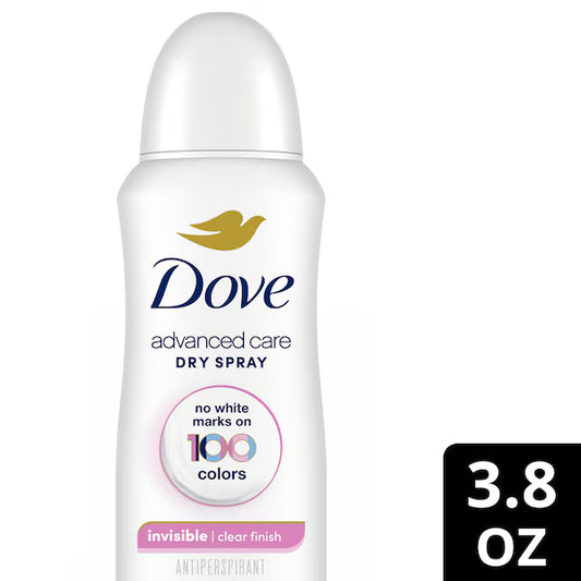 Dove Advanced Care Dry Spray Antiperspirant - Invisible Clear Finish (3.8 oz / 107g)