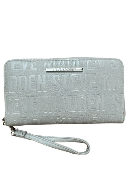 Steve Madden Silver Zip Around Wallet for Women | Premium Designer Wristlet
