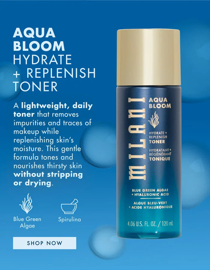 Milani Aqua Bloom Hydrate + Replenish Toner with Hyaluronic Acid (120ml)