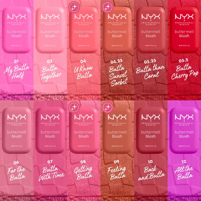 NYX Professional Makeup Buttermelt Blush Highly Pigmented Creamy Powder Blush