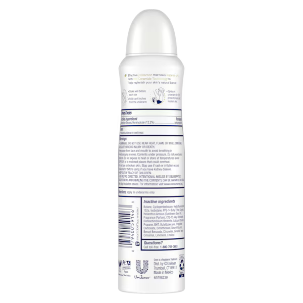 Dove Advanced Care Dry Spray Antiperspirant - Invisible Clear Finish (3.8 oz / 107g)