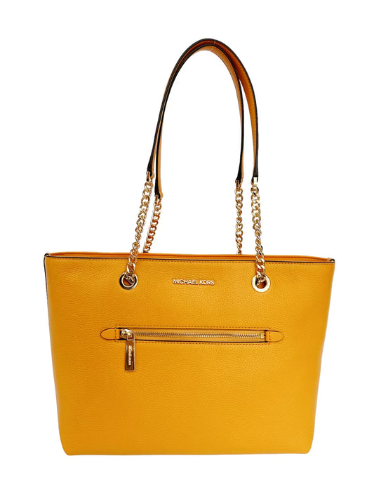 Michael Kors Jet Set Item Medium Chain Tote Shoulder Bag for Women | Luxury Designer Handbag
