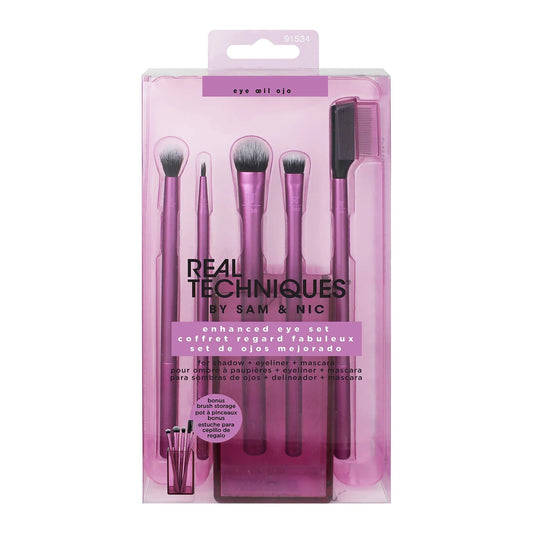 Real Techniques Enhanced Eye Set – Eye Makeup Brushes for Shadow, Eyeliner & Mascara