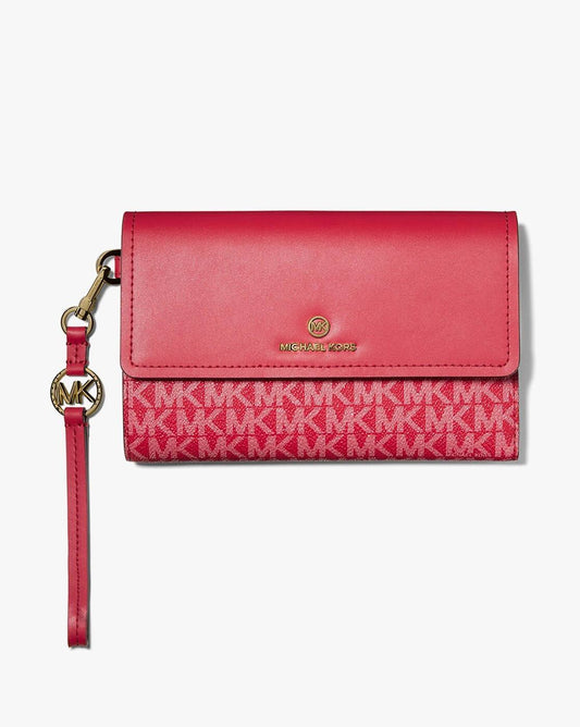 Michael Kors Pink Wristlet Clutch Wallet for Women | Premium Designer Zip Wallet