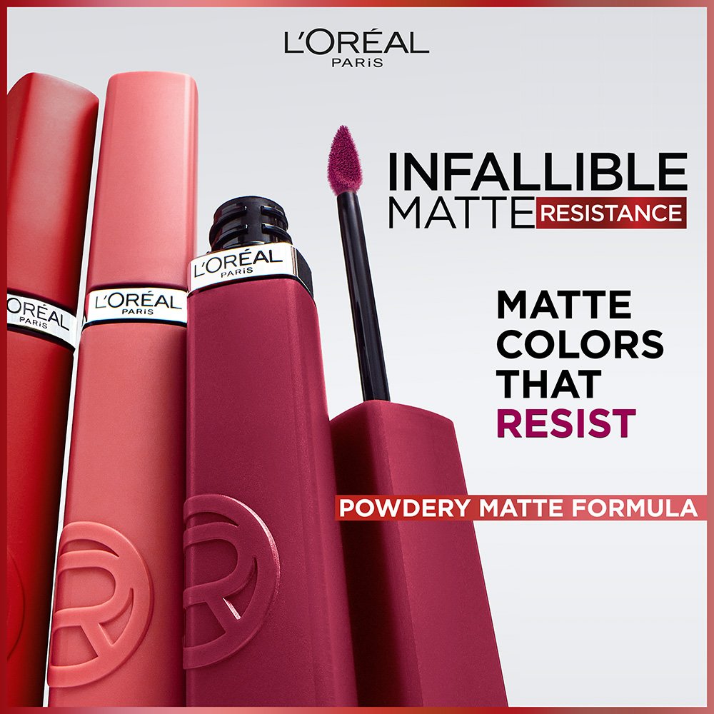 L'Oreal Paris Infallible Matte Resistance Liquid Lipstick Ultra Longwear Transfer Proof Lip Cream