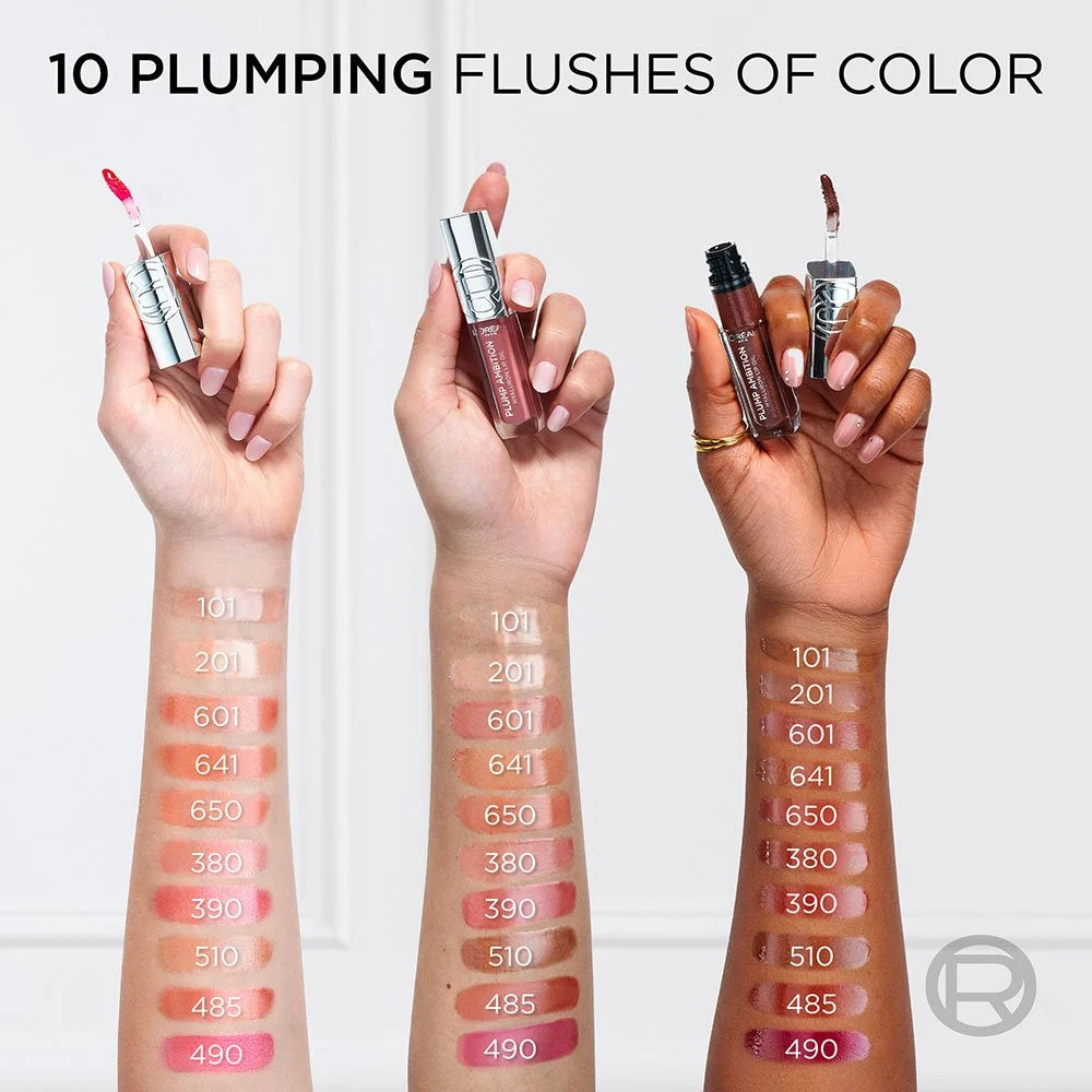 L'Oreal Paris Plump Ambition Hyaluron Lip Oil Hydrating Gloss High Shine Tint