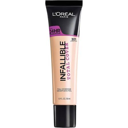 L'Oreal Paris Infallible Total Cover Foundation 24HR Full Coverage Weightless Feel