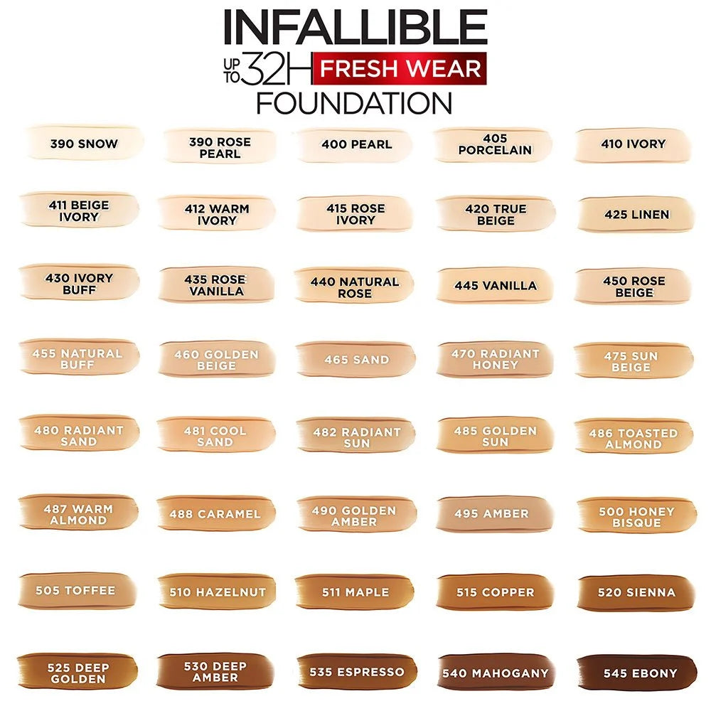 L'Oreal Paris Infallible 32H Fresh Wear Foundation Vitamin C Infused SPF 25