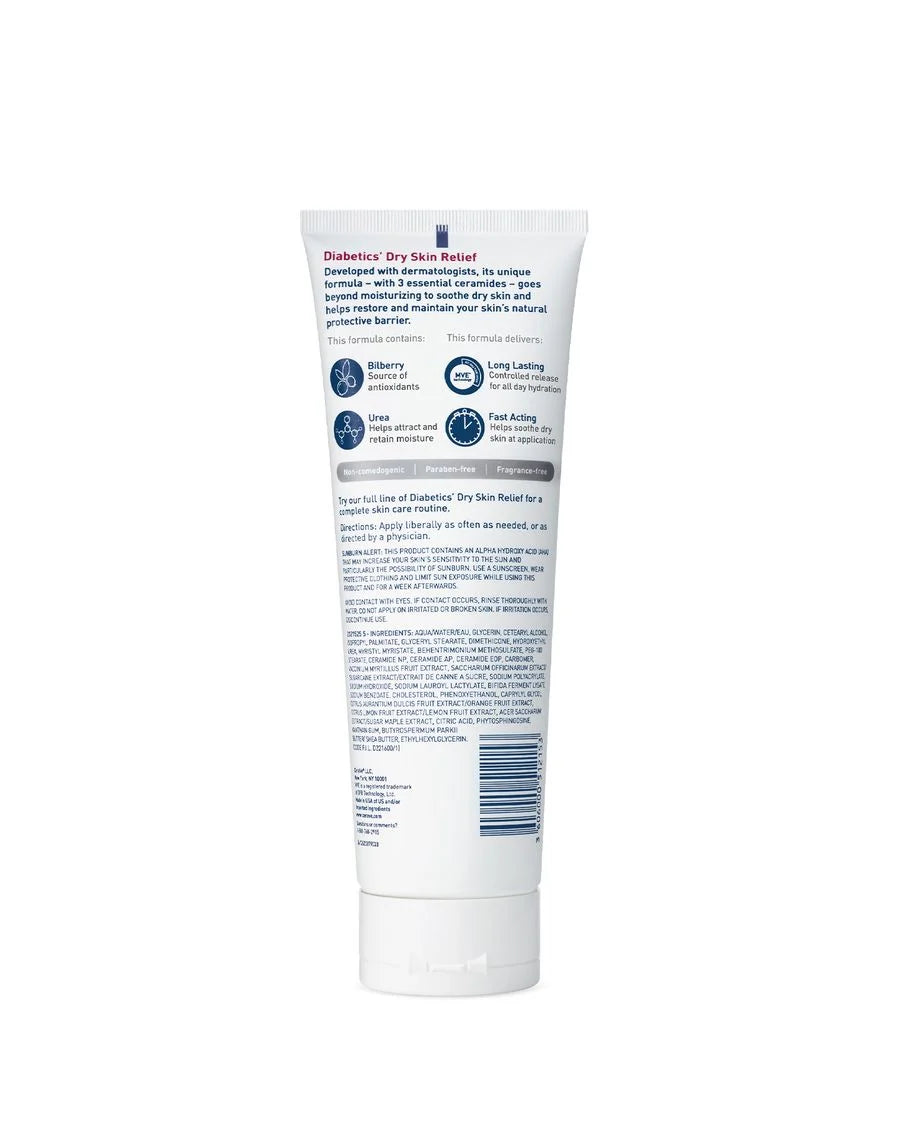 CeraVe Diabetics' Dry Skin Relief Moisturizing Cream 236ml | 48-Hour Hydration for Diabetic Dry Skin