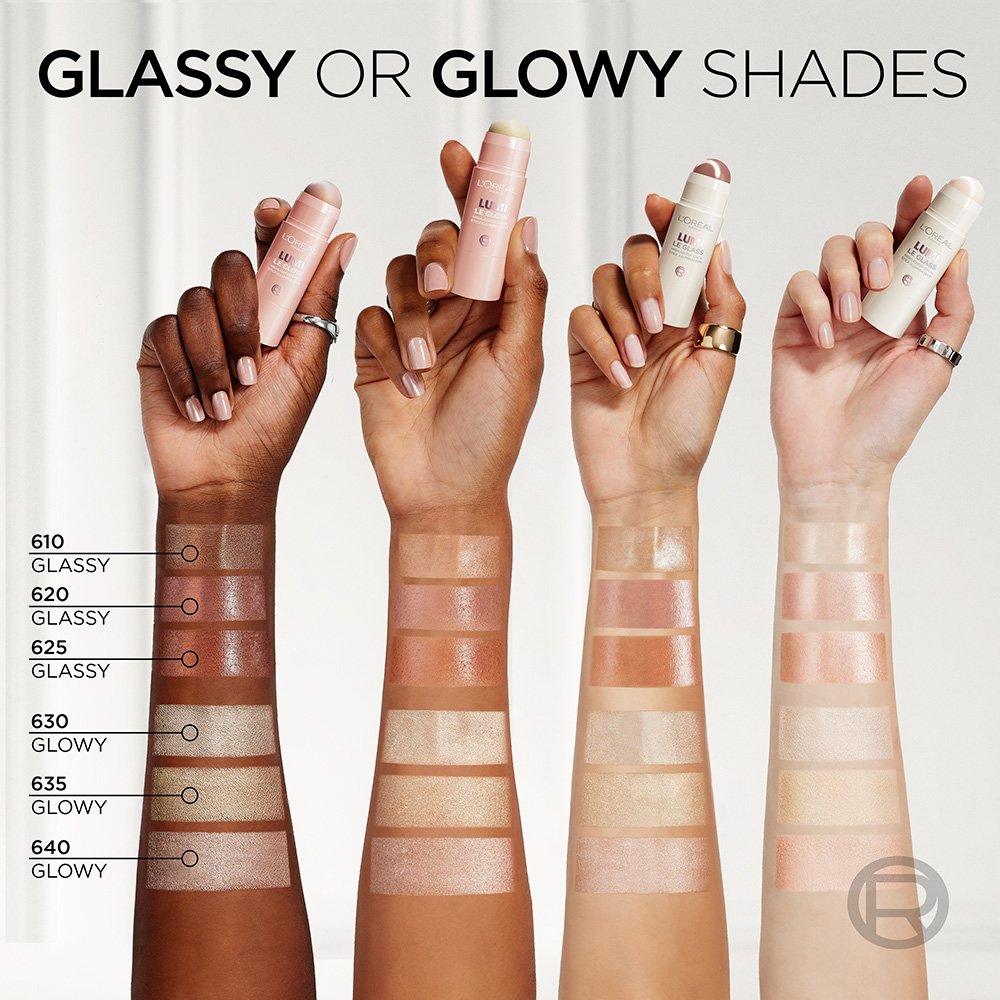 L'Oreal Paris Lumi Le Glow Highlighter Stick Hydrating Cream Creamy Shimmer Stick