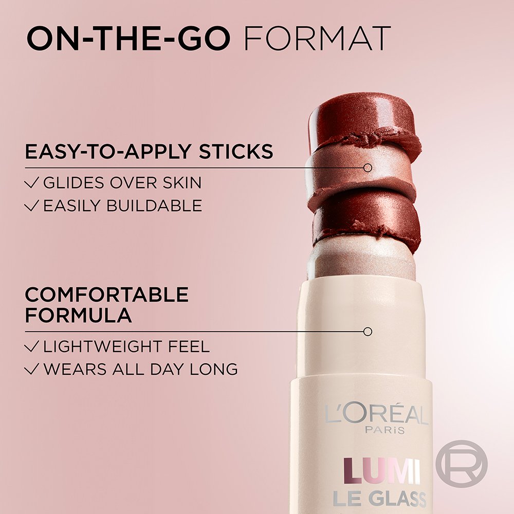 L'Oreal Paris Lumi Le Glow Highlighter Stick Hydrating Cream Creamy Shimmer Stick