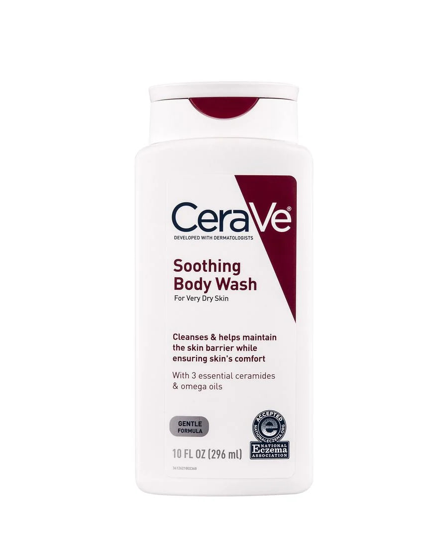 CeraVe Soothing Body Wash 296ml | Gentle Moisturizing Body Cleanser for Very Dry & Sensitive Skin