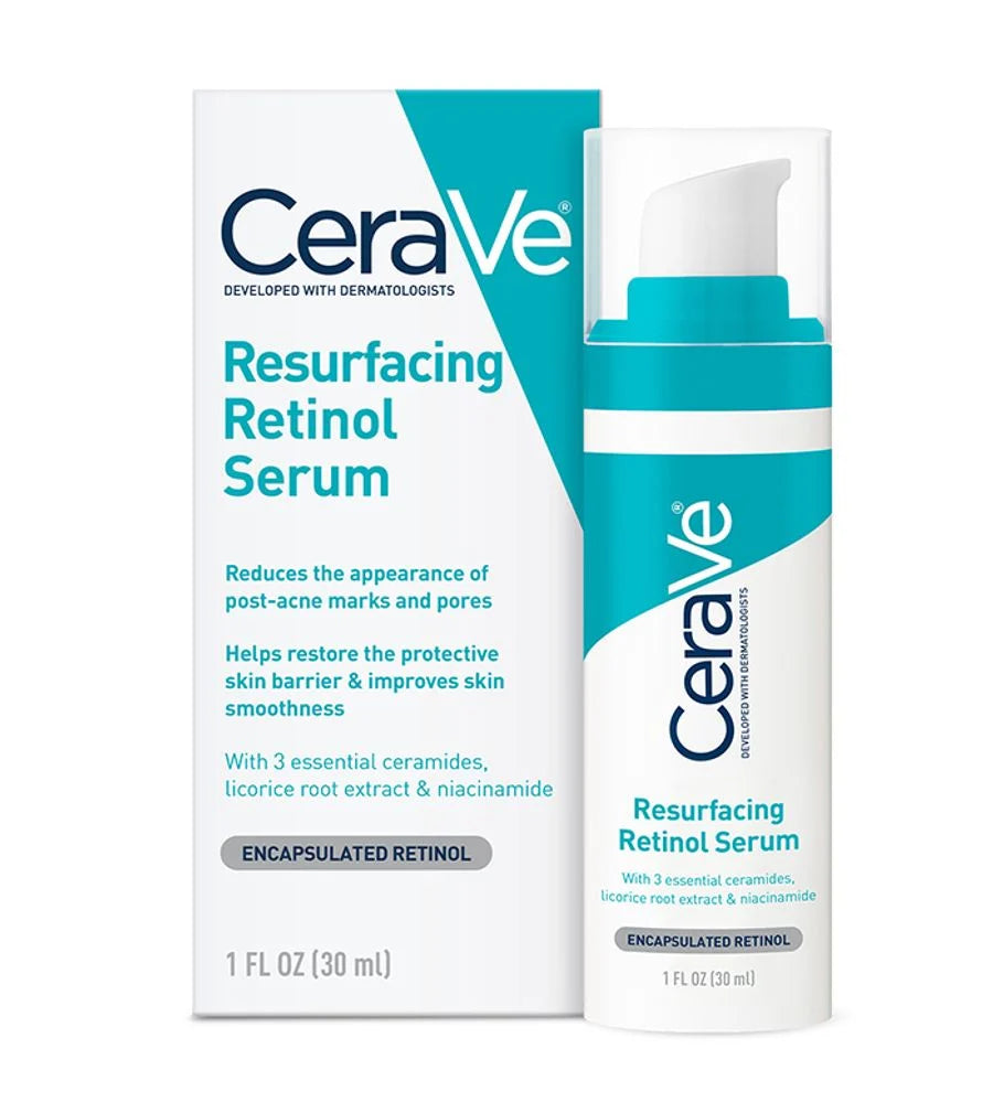 CeraVe Resurfacing Retinol Serum 30ml | Retinol Face Serum for Post-Acne Marks, Pores & Smoother Skin