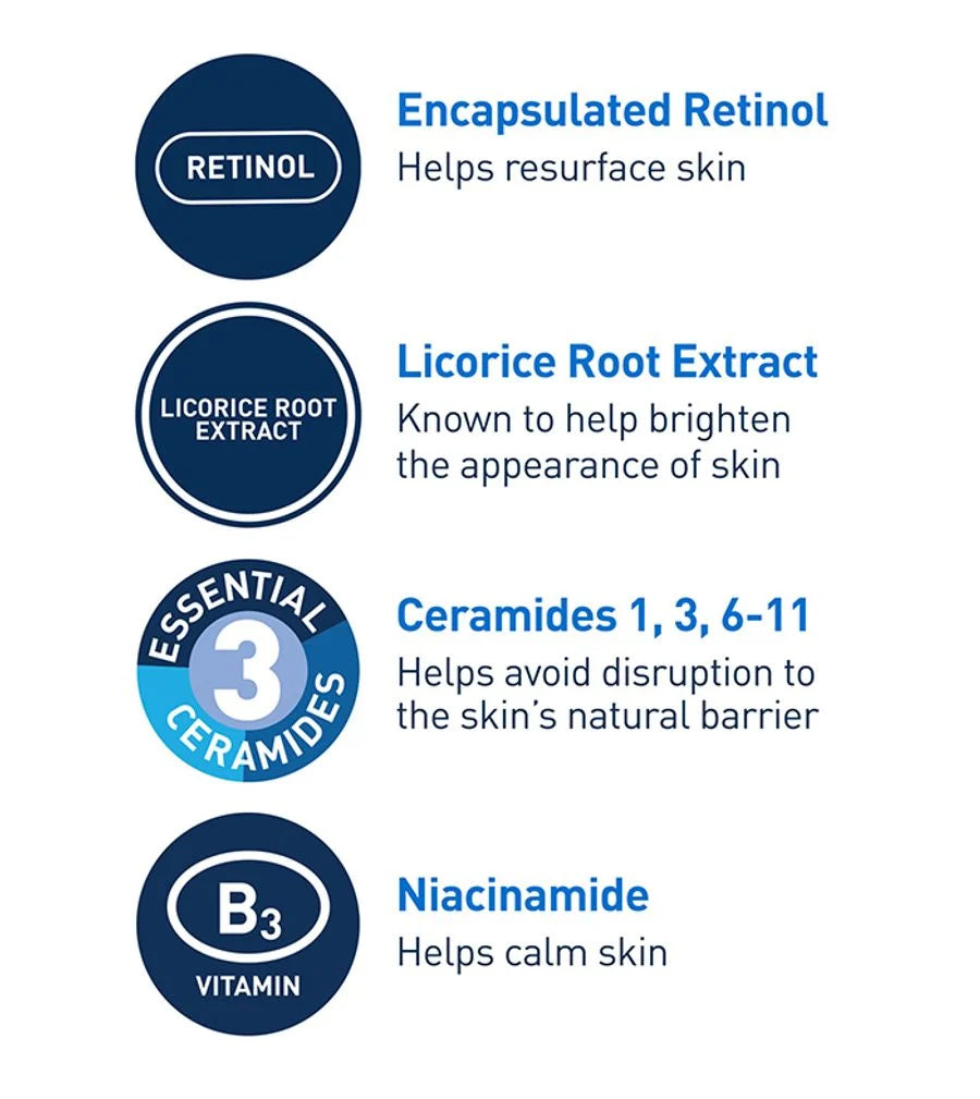 CeraVe Resurfacing Retinol Serum 30ml | Retinol Face Serum for Post-Acne Marks, Pores & Smoother Skin